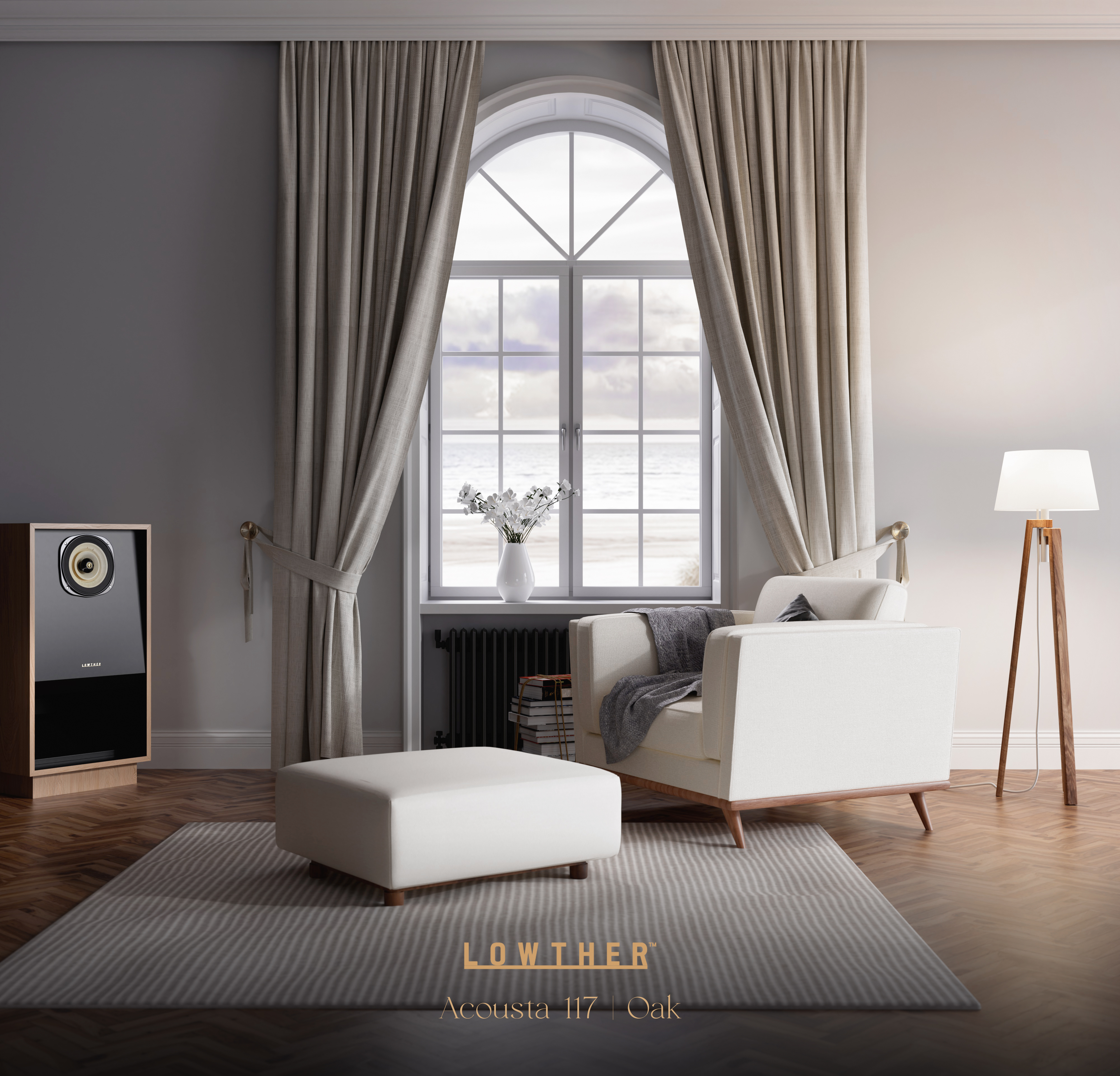 Acousta 117 in beachside listening space